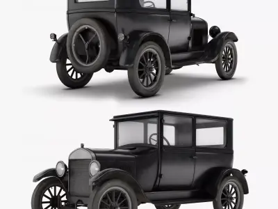 Ford Model T  Low-poly 3D model
