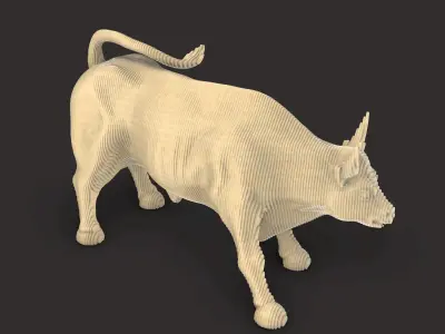 Horizontal Bull Parametric 3D model