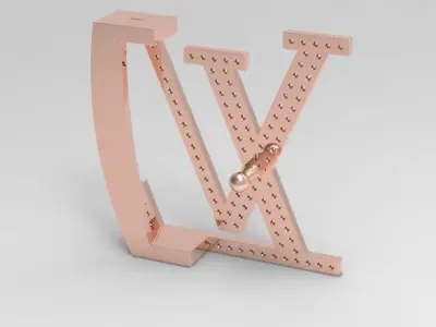 Lv logo diamond belt 3D print model