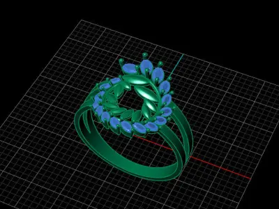 Radiant Vine Ring 3D print model