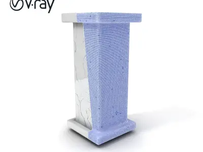 Marble Pedestal Model Pack Low-poly 3D model