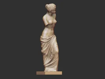 venus de milo face - bust head - statue 3D print model