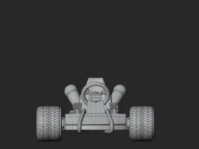 crash cart Low-poly 3D model