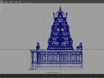 gold temple 3d model 3D model