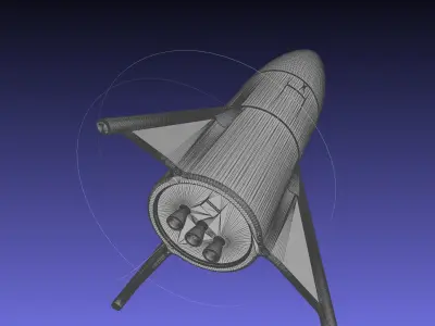 Space-X Starship Hopper Finished Version Printable Model 3D print model