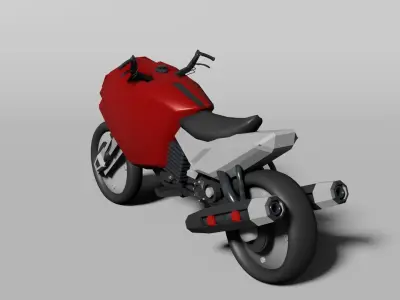 Futuristic motorbike 3D model