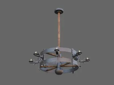 Chandelierr Low-poly 3D model