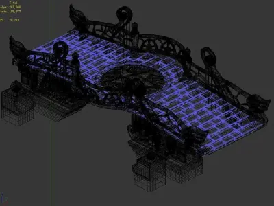 Game main city - Stone Bridge 03 3D model