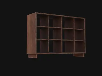 Japanese Shoe box Low-poly 3D model