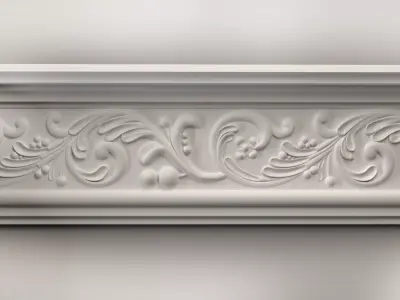 3d model stl wall baguette plinth decor for CNC router 3D print model