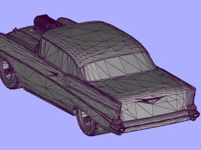 tuned Chevy Bel air 2-door sedan 1957 scale1-75 Free 3D print model