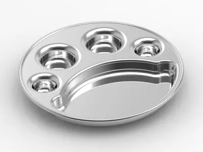 Stylish Round Dinner Plate 3D print model