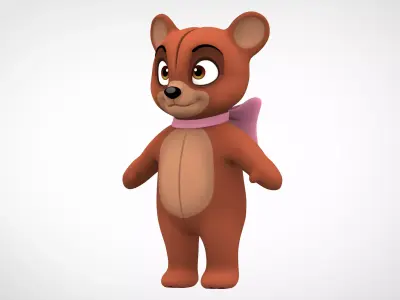 Teddy Bear Low-poly 3D model order