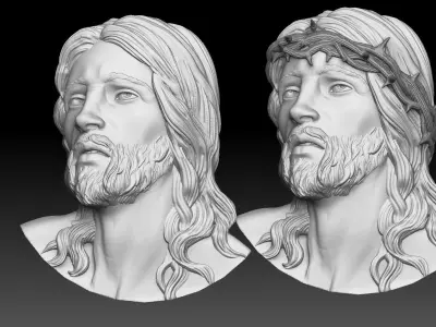 jesus head 3D print model