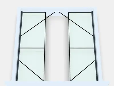 MALM Bed frame high w 4 storage boxes 13 1 Low-poly 3D model