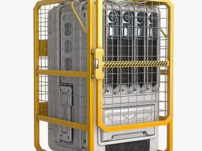 Sci Fi Device Generator Battery v1 Low-poly 3D model