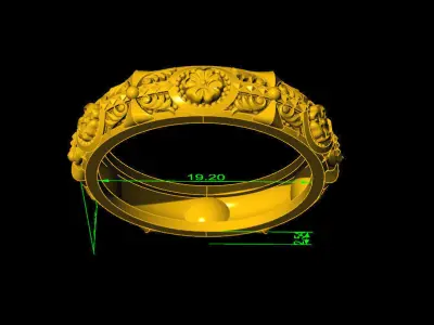 floret pattern - krimson lee 3D print model