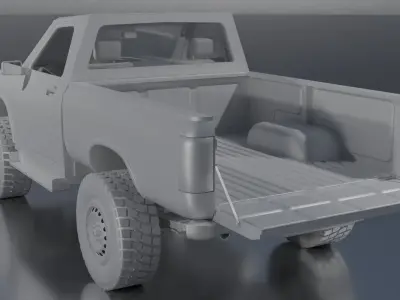 Toyota Hilux 1993  Low-poly 3D model