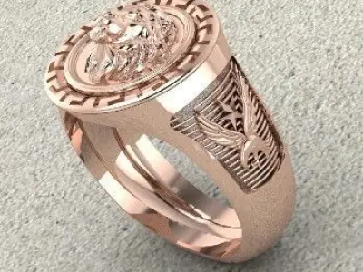 RING LION Printing Model Free 3D print model