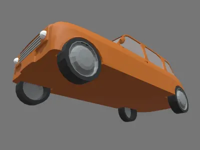 Low Poly Classic Car 02 Low-poly 3D model
