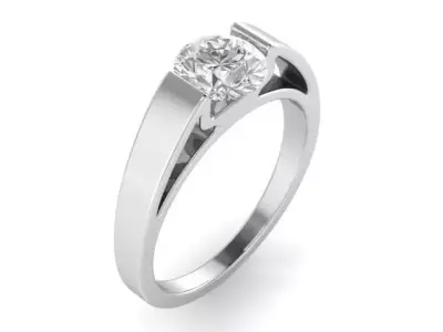 solitaire ring 3D model