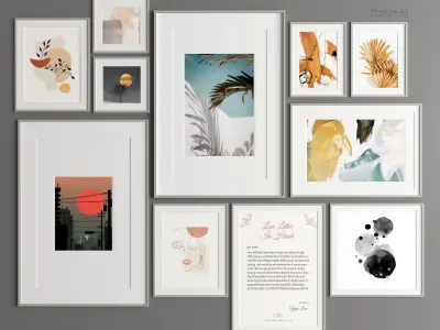 Collection of 11 Art Frames