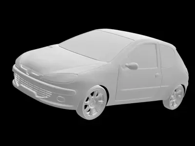 Peugeot 206 3p 3D print model