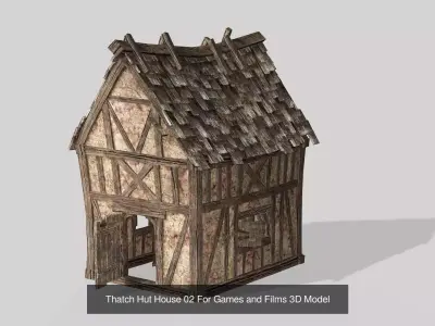 Thatch Hut House Collection For Games and Films 3D Model