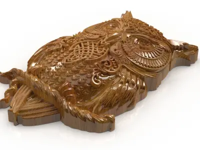 Owl 3d model for cnc 3dprint 3D model