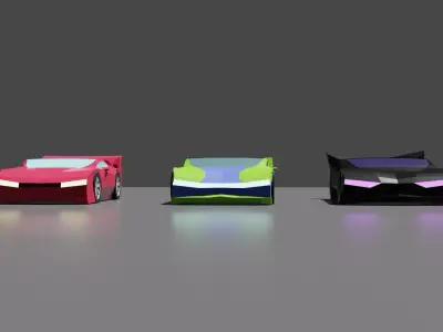 Low-poly sports cars Low-poly 3D model