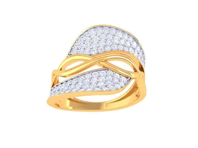Ladies diamond ring 3D print model order