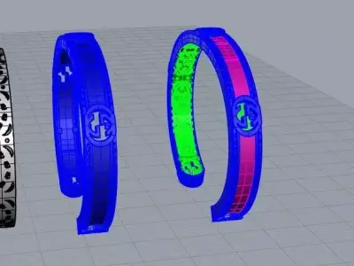 Bracelet rigid GG 3D print model