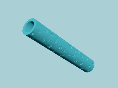 Texture Roll 52 Spring Negative - Fondant Decoration Maker 3D print model