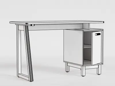 Heim Studio KATO Table Desk Low-poly 3D model