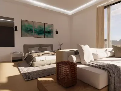 Large Modern 2 Storey House with Interior  Skp Lumion Enscape Low-poly 3D model