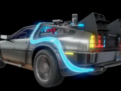 DeLorean DMC-12 Back To The Future episode 1 3D model