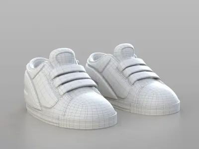 Cartoon Sport Shoes 3D model