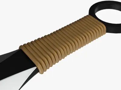 Knife throwing 07 3D model