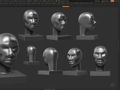 human head modern sculpture 3d print model 101 3D print model