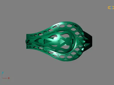 Fancy Womens Rings Plain Rings Ready STL 3DM Models Rings 3D print model 53