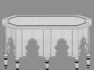  Moroccan large coffee table 3D model