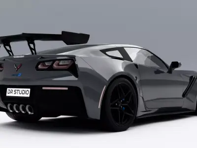 Chevrolet Corvette ZR1 2019 Low-poly 3D model