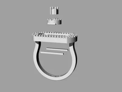Messika ring 3D print model