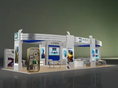 Booth Exhibition Stand a225b 3D model