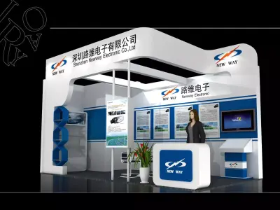 Booth - Area - 6X3-3DMAX2009-01 3D model