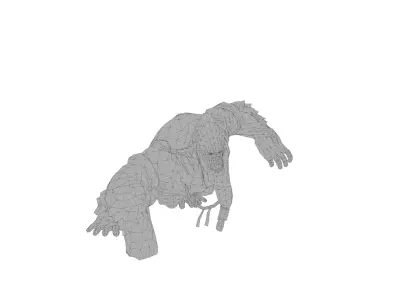 Fantasy Yeti  Ice Monster Creature 3D Model Low-poly 3D model
