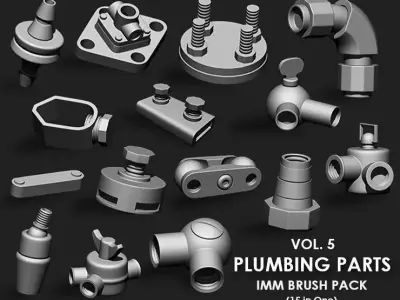 Plumbing Parts IMM Brush Pack 15 in One Vol 5 3D model