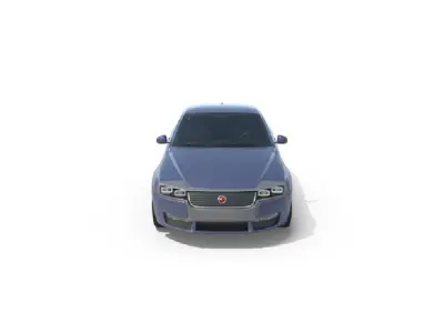Low-Poly Sedan Car  Low-poly 3D model