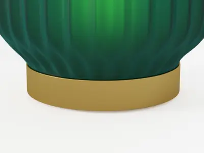 lantern08 emerald glass vases 3D model