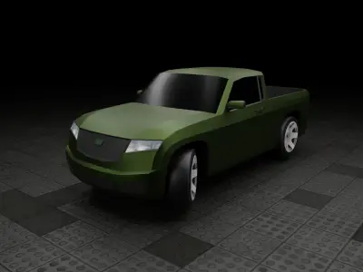 Low Poly Modern Generic Truck Low-poly 3D model